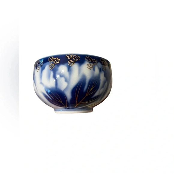 Fukagawa Seiji Peony Gold Mill Cobalt Blue Set Teapot  And 3 Tea Cups & … - Picture 11 of 15